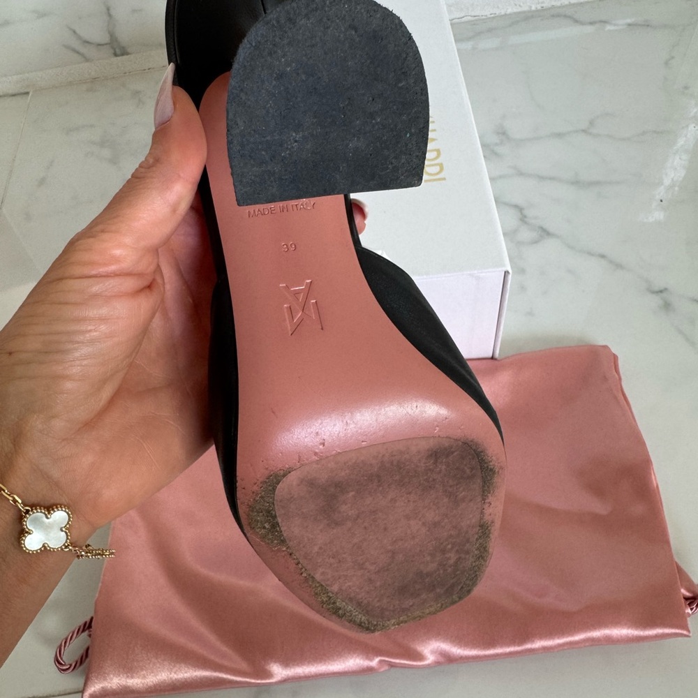 Amina Muaddi Black Lupita mules 39 - Picture 7 of 9